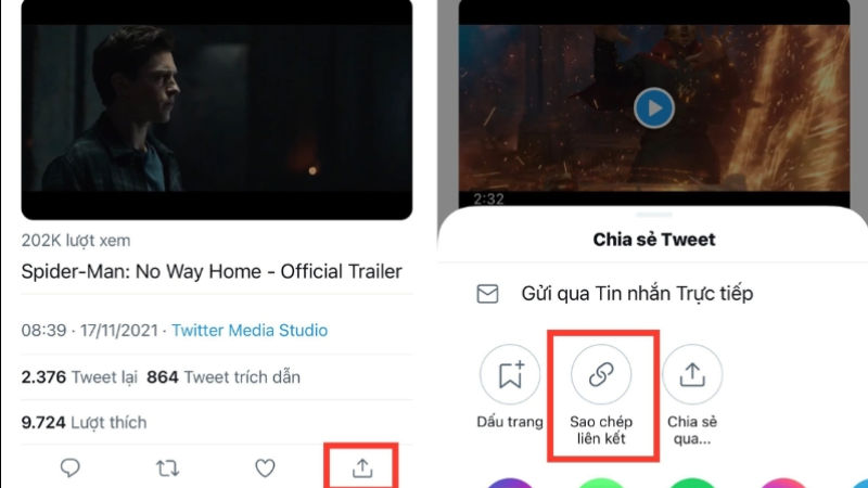 Cách lấy link tải video từ Twitter