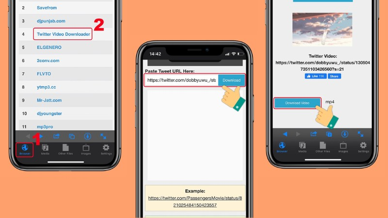 How to save Twitter videos to iPhone using online tools