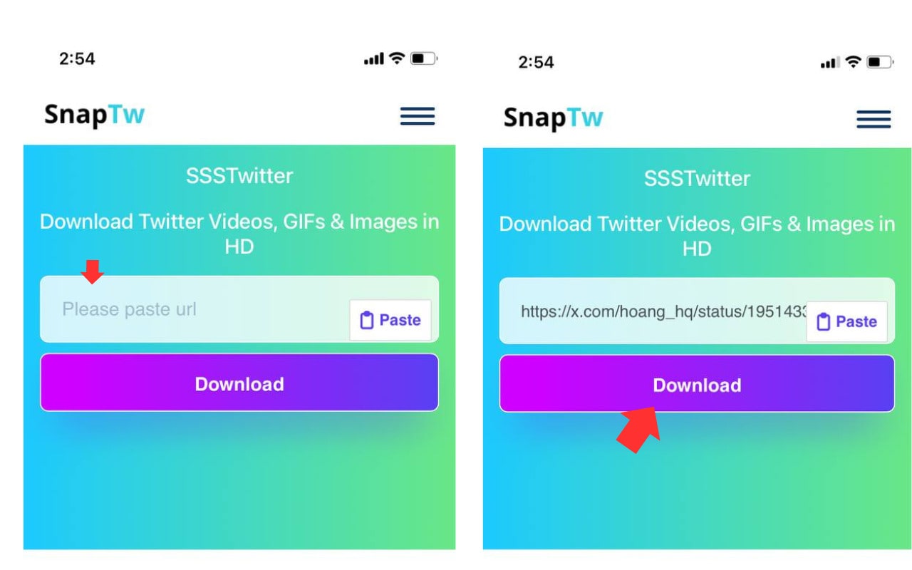 Paste the URL into the search box at the top of this page